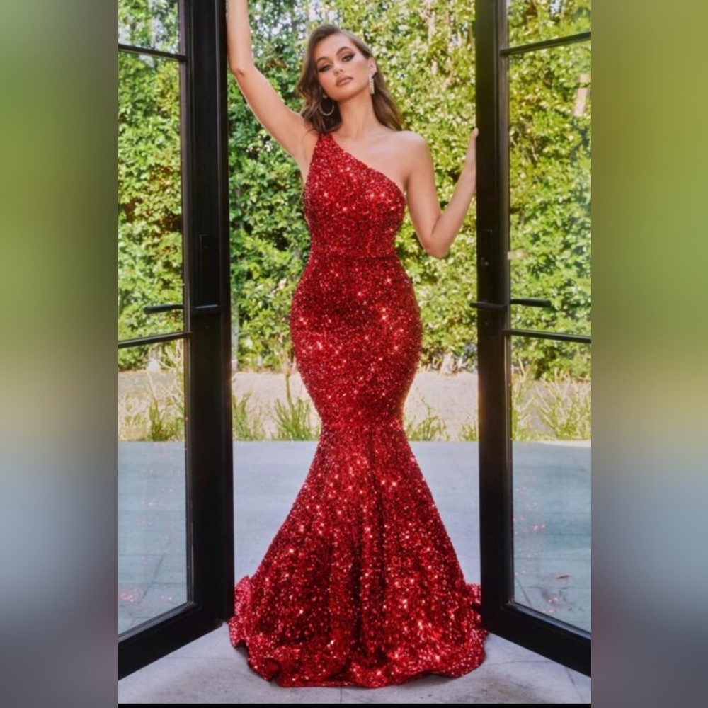 Portia & Scarlett Size 12 Red Sequin Dress